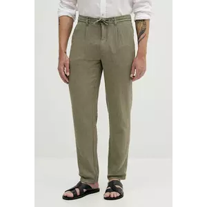 Lindbergh pantaloni din amestec de in culoarea verde, cu fason chinos, 30-003020 imagine