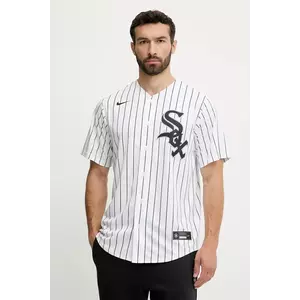 Nike tricou Chicago White Sox culoarea alb, cu guler stand-up, relaxed, T770-RXWH-RX-XVH imagine