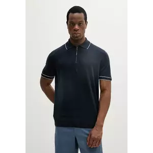 BOSS polo din in culoarea bleumarin, uni, 50537640 imagine