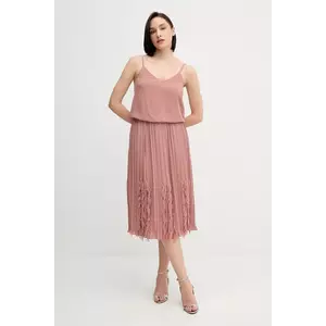 Sandro Ferrone rochie culoarea portocaliu, midi, evazată, S18XBERYKER imagine