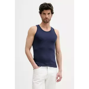 United Colors of Benetton top din bumbac culoarea bleumarin, 3JKF2H002 imagine