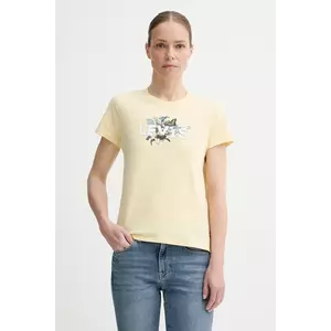 Levi's tricou din bumbac THE PERFECT TEE culoarea galben, 17369 imagine