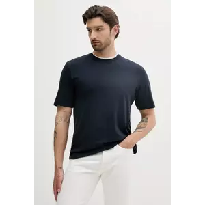 Sisley tricou din bumbac culoarea bleumarin, uni, 3I1XS104G imagine