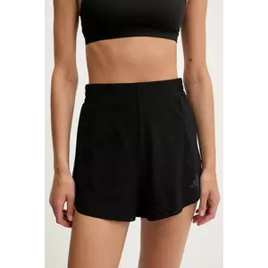 adidas Performance pantaloni scurți de antrenament Airchill culoarea negru, uni, high waist, JH3784 imagine