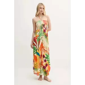 Desigual combinezon plajă BAHAMAS JAMPSUIT culoarea bej, 25SWMW03 imagine