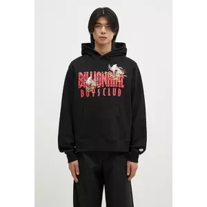 Billionaire Boys Club hanorac de bumbac Duck Embroidered Straight Logo Popover bărbați, culoarea negru, cu glugă, cu imprimeu, B24450 imagine