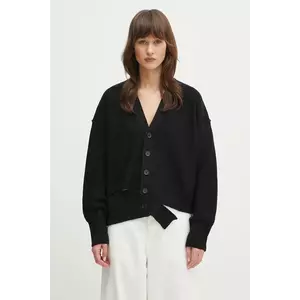 MM6 Maison Margiela cardigan din lana femei, culoarea negru, S52HP0026 imagine
