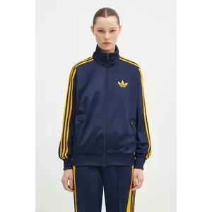 adidas Originals bluza Firebird Tracktop femei, culoarea albastru marin, cu imprimeu, JP2298 imagine