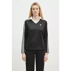 adidas Originals longsleeve V-Neck Longsleeve Tee femei, culoarea negru, JD2603 imagine