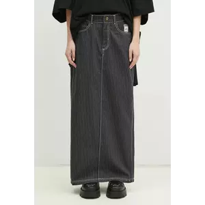 adidas Originals fusta din bumbac Aop Maxi Skirt culoarea gri, maxi, drept, JJ3142 imagine