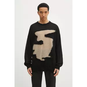 MM6 Maison Margiela pulover din amestec de lana barbati, culoarea negru, SH0HL0019 imagine