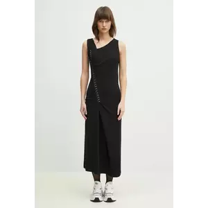 MM6 Maison Margiela rochie culoarea negru, maxi, mulată, S52CT0786 imagine