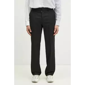 MM6 Maison Margiela pantaloni barbati, culoarea negru, drept, SH0KA0035 imagine