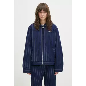 adidas Originals Pinstripe H Jacket culoarea albastru marin, de tranzitie, JJ3477 imagine