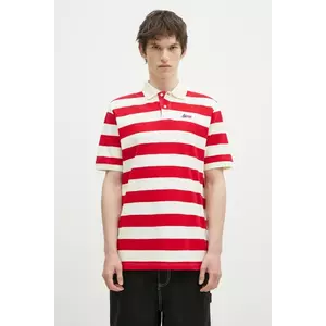 ICECREAM polo de bumbac Running Dog Ss Striped Rugby Top culoarea rosu, modelator, IC24468 imagine