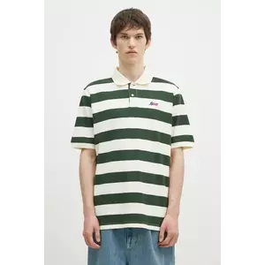 ICECREAM polo de bumbac Running Dog Ss Striped Rugby Top culoarea verde, modelator, IC24468 imagine