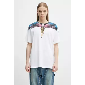 Marcelo Burlon tricou din bumbac Icon Wings Basic T-Shirt White Pink barbati, culoarea alb, cu imprimeu, CMAA056S25JER0010130 imagine