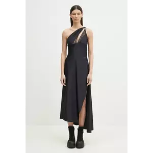 Coperni rochie Asymmetric Long culoarea negru, maxi, evazată, COPR135545 imagine