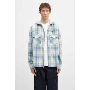 ICECREAM camasa din lana Hooded Flannel Zip Through relaxed, IC24435 imagine