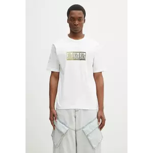 Norse Projects tricou din bumbac Holger Post Stamp Print T-Shirt bărbați, culoarea alb, cu imprimeu, N01.0686.0001 imagine