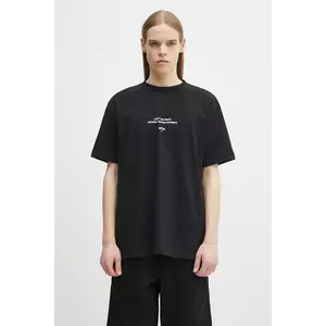 Marcelo Burlon tricou din bumbac Goodbye Quote Basic T-Shirt Black White bărbați, culoarea negru, cu imprimeu, CMAA056S25JER0071001 imagine