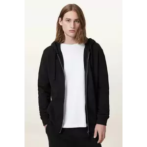 AllSaints hanorac de bumbac RAVEN culoarea negru, cu glugă, neted, M028NA imagine