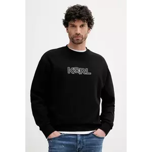 Karl Lagerfeld bluză culoarea negru, cu imprimeu, 552900.705125 imagine