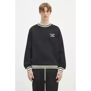 Drôle de Monsieur hanorac de bumbac Le Sweatshirt Slogan Sport bărbați, culoarea negru, cu imprimeu, F-SW140-CO127-BL imagine