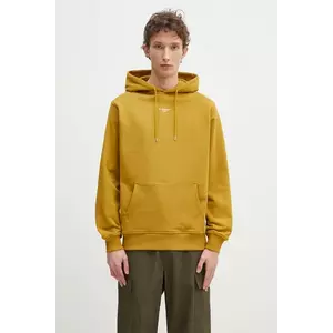 Drôle de Monsieur hanorac de bumbac Le Hoodie Slogan Classique barbati, culoarea verde, cu glugă, cu imprimeu, G-HO161-CO127-MS imagine