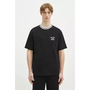 Drôle de Monsieur tricou din bumbac Le T-Shirt Slogan Sport bărbați, culoarea negru, cu imprimeu, F-TS189-CO002-BL imagine
