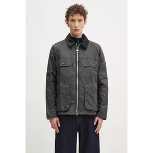 Barbour geaca Barbour Re-Engineered Short Bedale Wax Jacket culoarea gri, de tranzitie, MWX2446 imagine