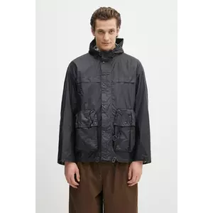 Barbour geacă Barbour Modified Durham Wax Jacket culoarea bleumarin, de tranzitie, oversize, MWX2448 imagine