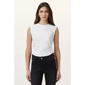 AllSaints bluză WEST culoarea alb, uni, W214JA imagine