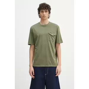 Barbour tricou din bumbac Barbour Newstreet Relaxed Fit T-Shirt culoarea verde, uni, MTS1398 imagine