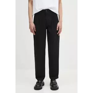 A.P.C. pantaloni de bumbac pantalon willow culoarea negru, drept, COGBJ.F08486 imagine