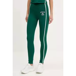 adidas Performance leggins de antrenament Optime culoarea verde, cu imprimeu, JG6152 imagine