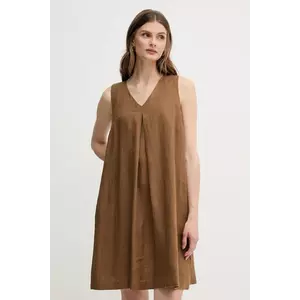 United Colors of Benetton rochie din in culoarea roz, maxi, evazată imagine