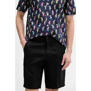 United Colors of Benetton pantaloni scurti din in culoarea bej imagine