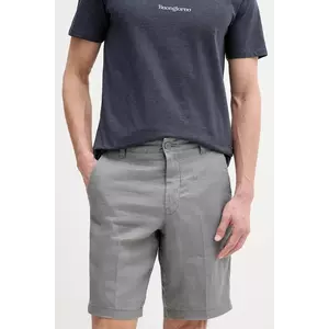 United Colors of Benetton pantaloni scurti din in culoarea bej imagine