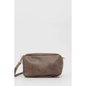 Answear Lab poseta de piele culoarea albastru marin imagine