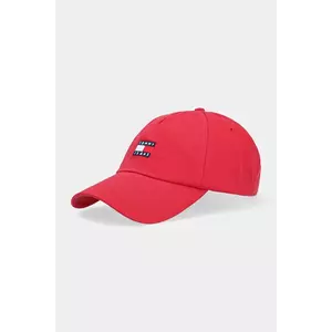 Tommy Jeans șapcă de baseball din bumbac culoarea maro, cu imprimeu, AM0AM12933 imagine