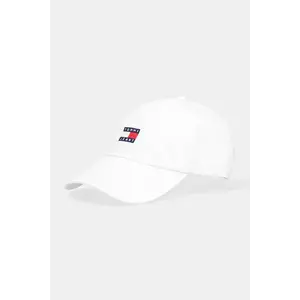 Tommy Jeans șapcă de baseball din bumbac culoarea maro, cu imprimeu, AM0AM12933 imagine