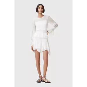 AllSaints fustă PAMELA culoarea alb, mini, evazati, W039RC imagine