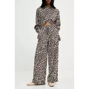 Answear Lab pantaloni culoarea maro, lat, high waist imagine