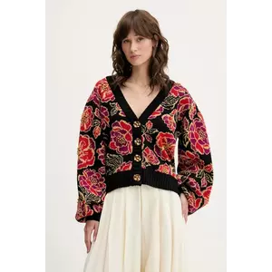 Farm Rio cardigan din amestec de lână culoarea negru, călduros, 328846 imagine