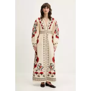 Farm Rio rochie culoarea bej, maxi, dreaptă, 328978 imagine