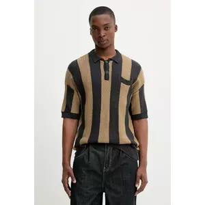 The Ragged Priest tricou polo culoarea gri, modelator, RPSS252030KW imagine