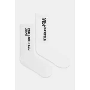 Karl Lagerfeld Jeans șosete 2-pack culoarea alb, A1M47050 imagine