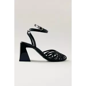 Alohas sandale de piele Jessa culoarea negru, S100635-01 imagine