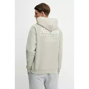 47 brand bluză MLB New York Yankees culoarea bej, cu glugă, uni, BB017PMGVUJ656847F5 imagine
